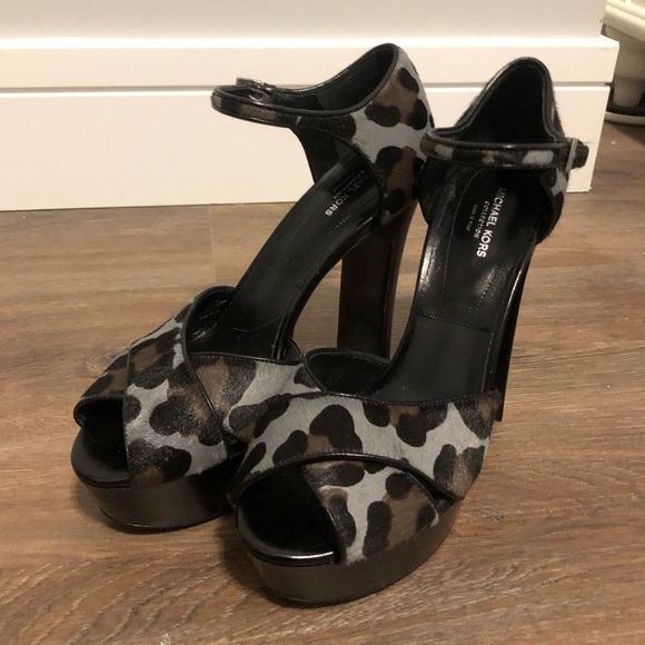 Michael Kors Collection Shoes - Michael Kors Collection calf pony hair platform sandals